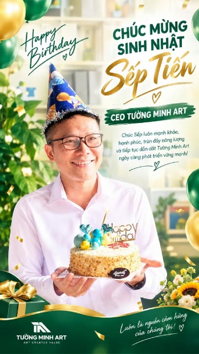 Chúc mừng sinh nhật Sếp Tiến – CEO Tường Minh Art